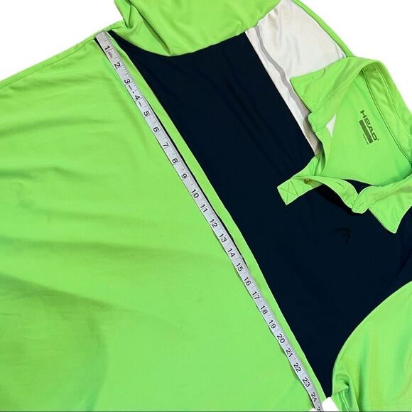 HEAD Green&Blue Polo Collared Golf Shirt L - Picture 6 of 6
